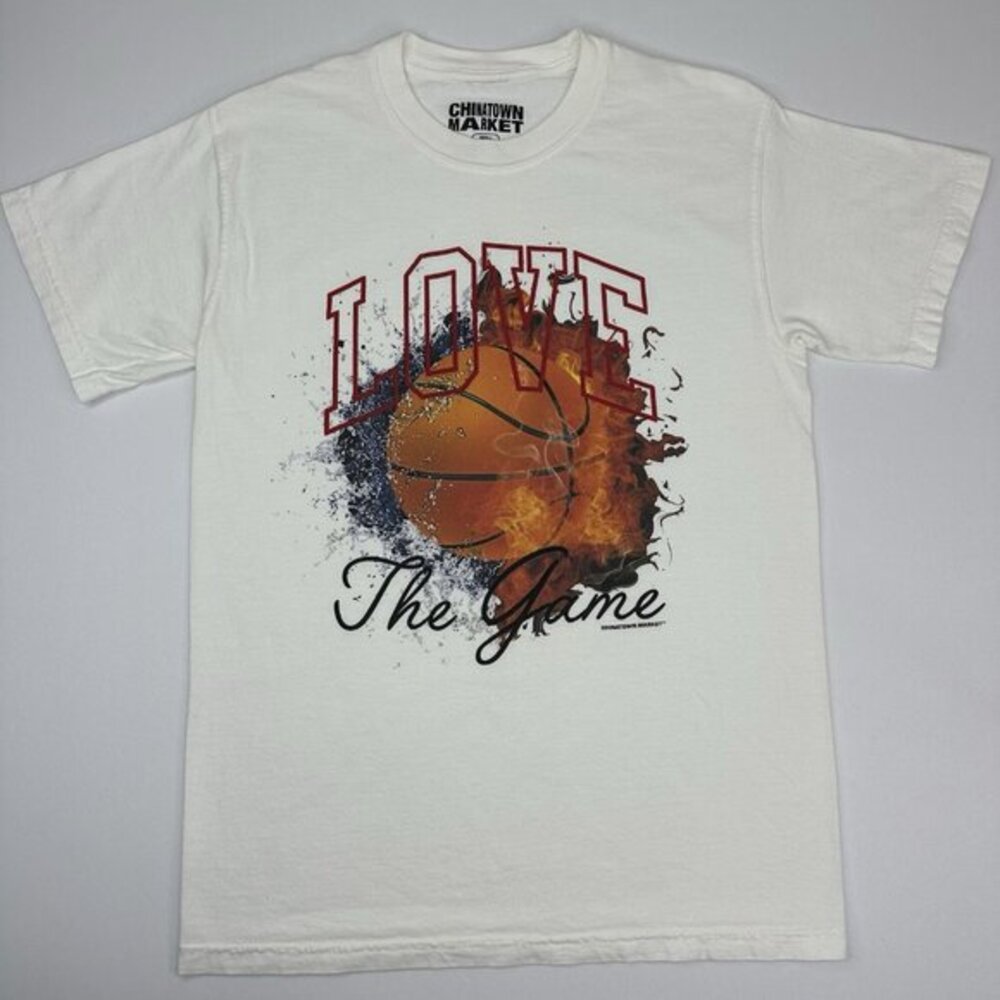 Chinatown Market Love The Game Basketball Graphic T-Shirt‎ White Small Limited